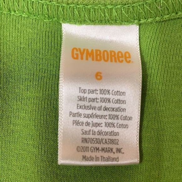 Sz6 Gymboree Green White Striped Summer Dress - Picture 5 of 5